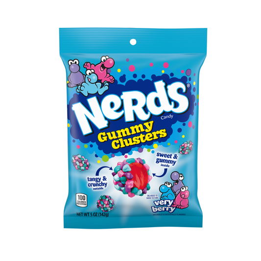 Nestle Nerds Clusters Gummy Very Berry 5oz (141g)