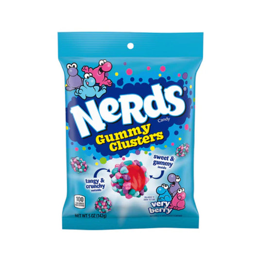 Nestle Nerds Clusters Gummy Very Berry Peg Bag 5oz (141g)