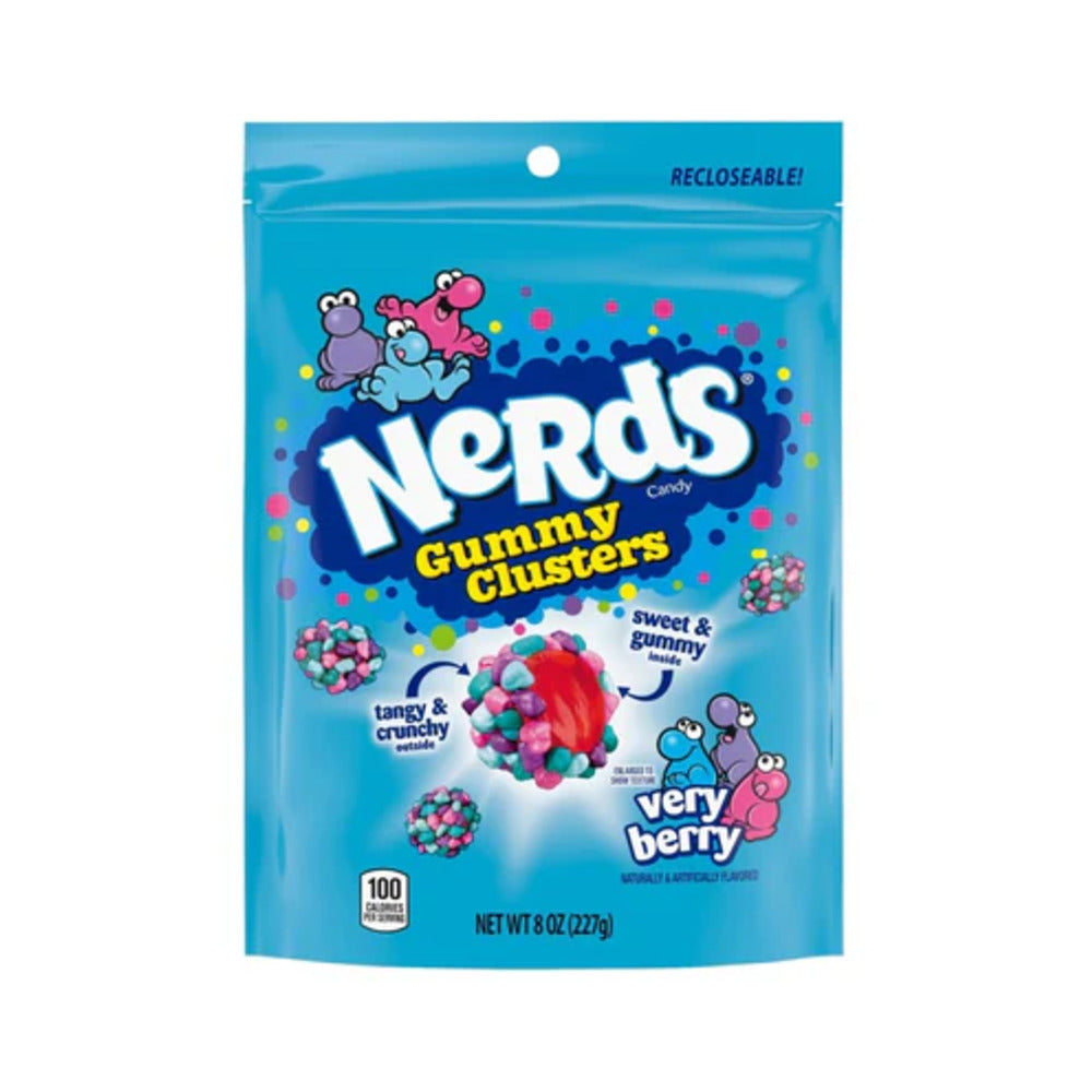 Nestle Nerds Clusters Gummy Very Berry Resealable Bag 8oz (226g)