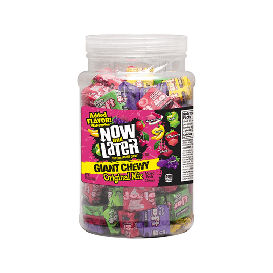 Now & Later Giant Chewy Original Mix Jar Bulk38.1oz (1.08kg) - Candybase