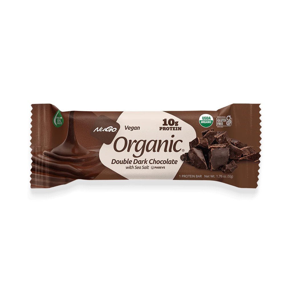 NuGo Organic Double Dark Chocolate 1.76 oz (50g) - Candybase