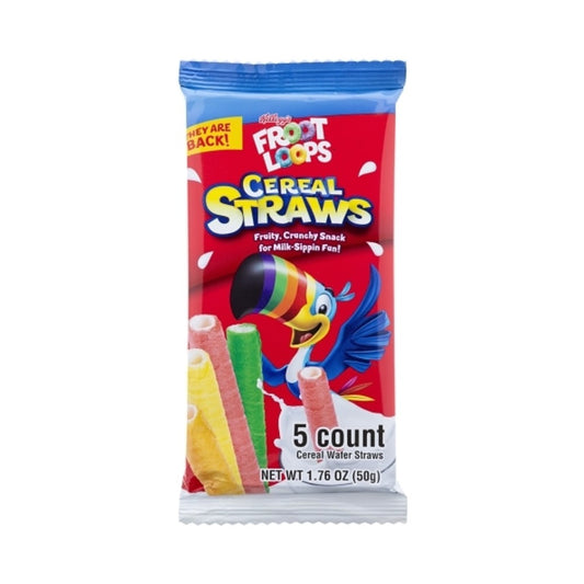 Kellogg's Froot Loops Cereal Straws 5's 1.76oz (50g)