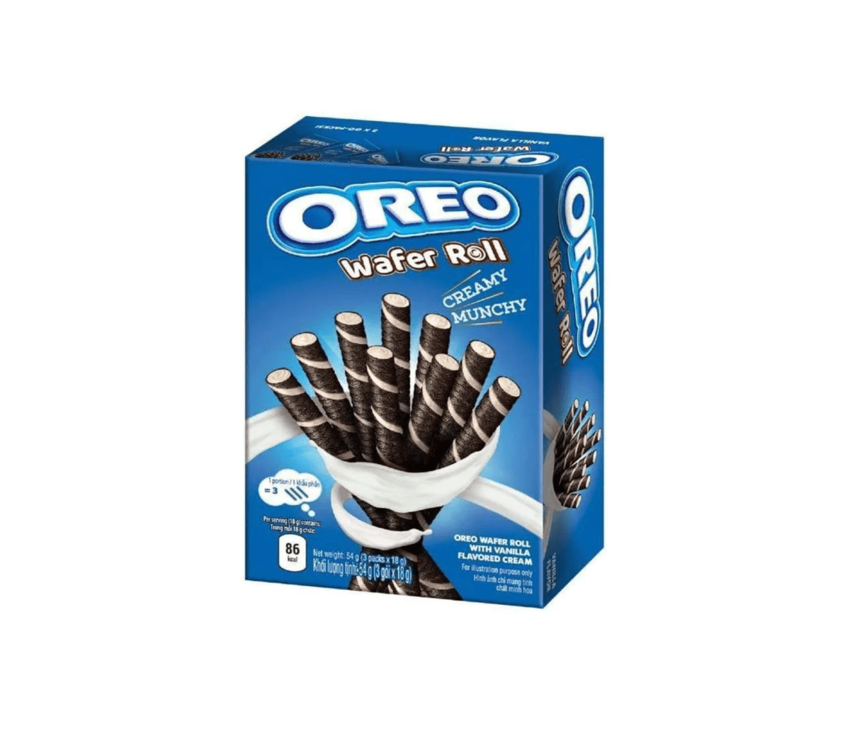 Oreo Wafer Roll Vanilla 54g - Candybase