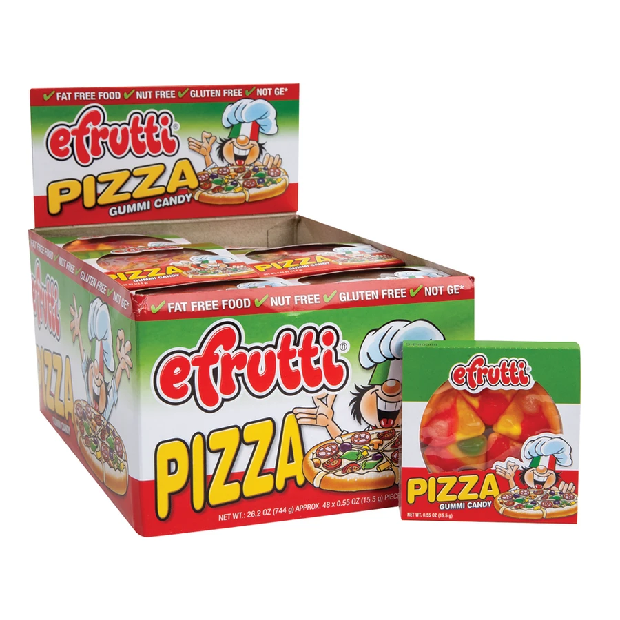 efrutti Individually Wrapped Gummi Pizza 0.55oz (15.5g)