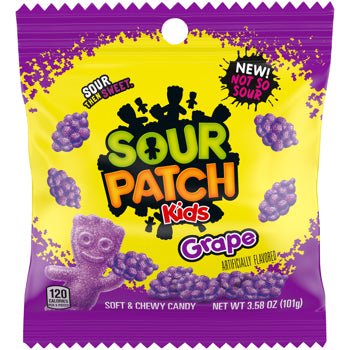 Sour Patch Kids Grape Peg Bag 3.6oz (102g) - Candybase