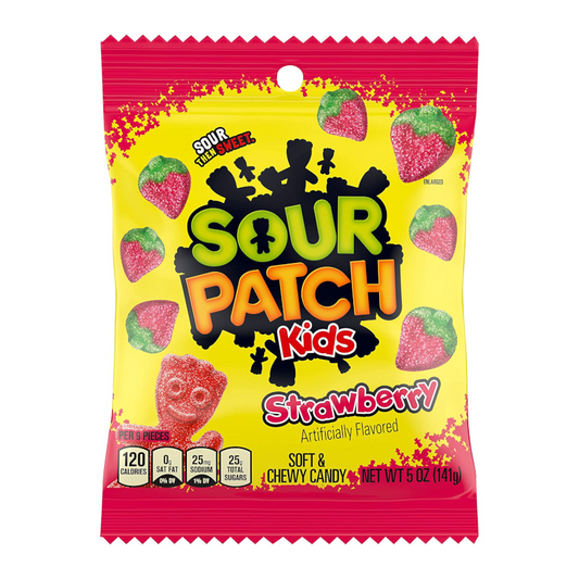 Sour Patch Kids Strawberry Peg Bag 3.6oz (102g)