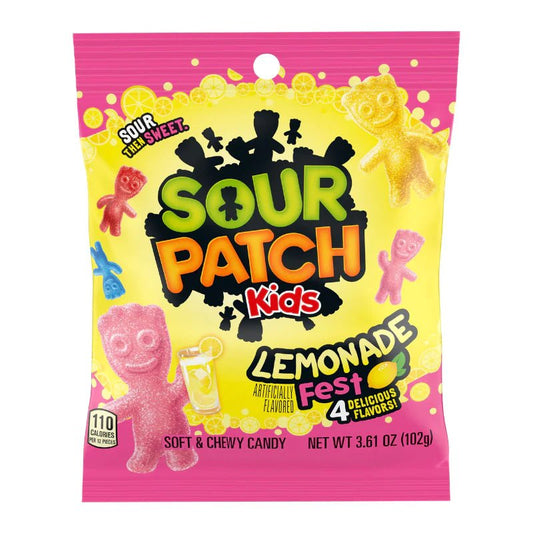 Sour Patch Lemonade Fest Peg Bag 3.61oz (102g) - Candybase