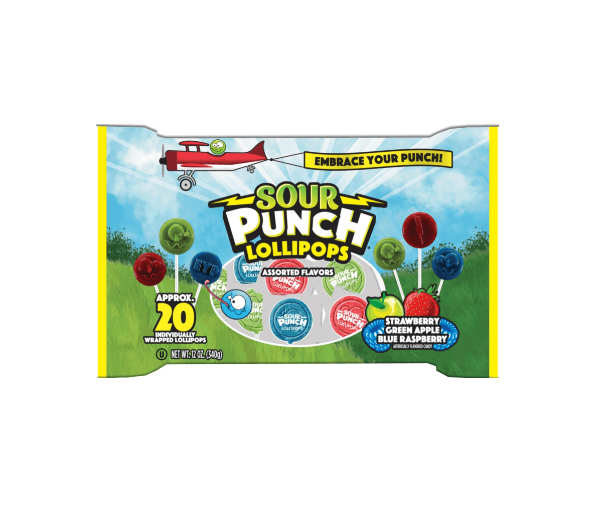 Sour Punch Lollipops Laydown Bag 12oz (340g) - Candybase