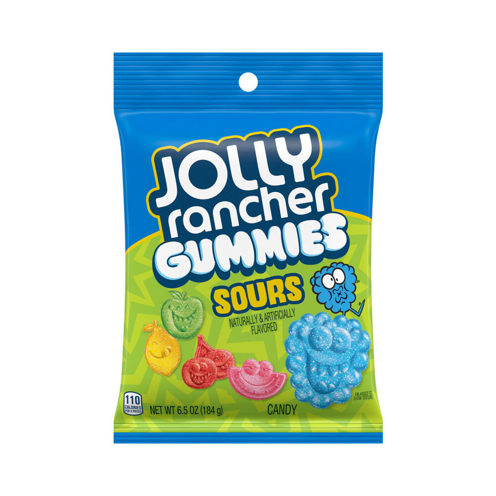 Jolly Rancher Gummies Sours Peg Bag 6.5oz (184g)