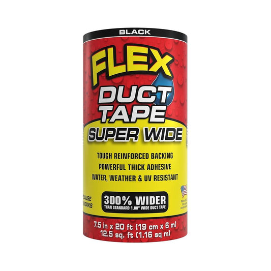 Flex Super Wide Duct Tape Black 19cm x 6m