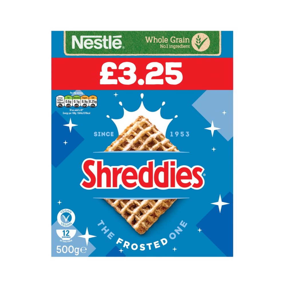 Nestle Frosted Shreddies p.m. £3.25 500g