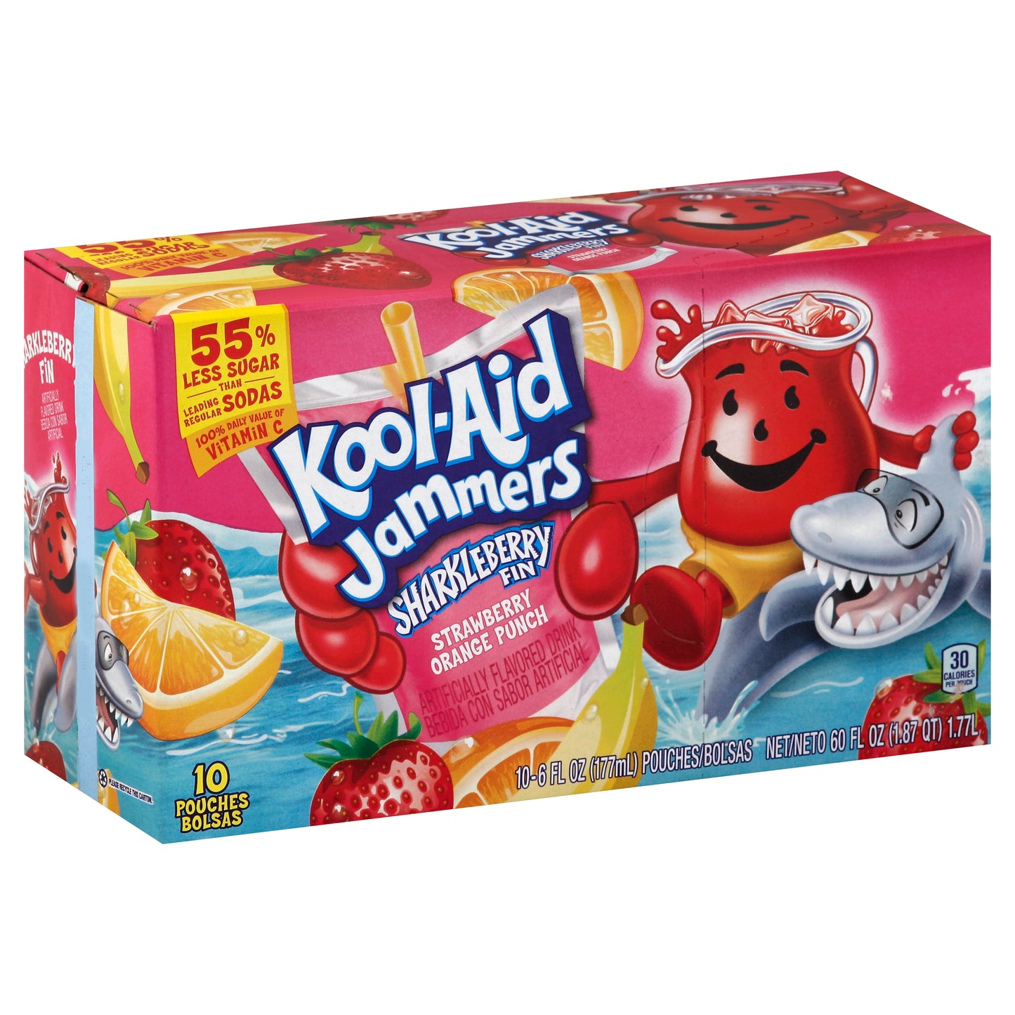 Kool Aid Jammers Sharkleberry Fin - Strawberry/Orange 6oz (177ml)