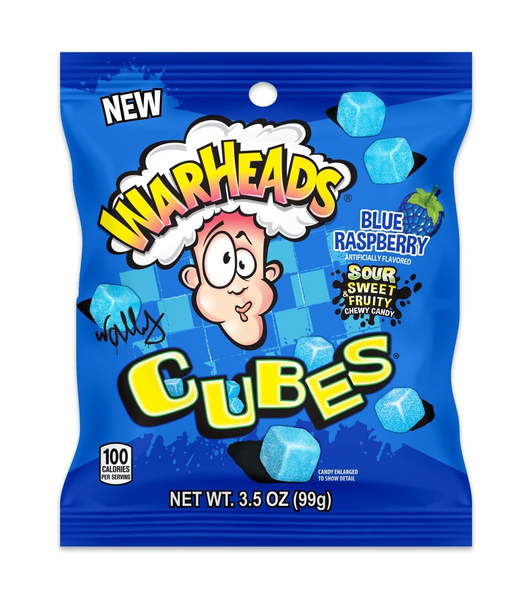 Warheads Cubes Blue Raspberry 3.5oz (99g) - Candybase