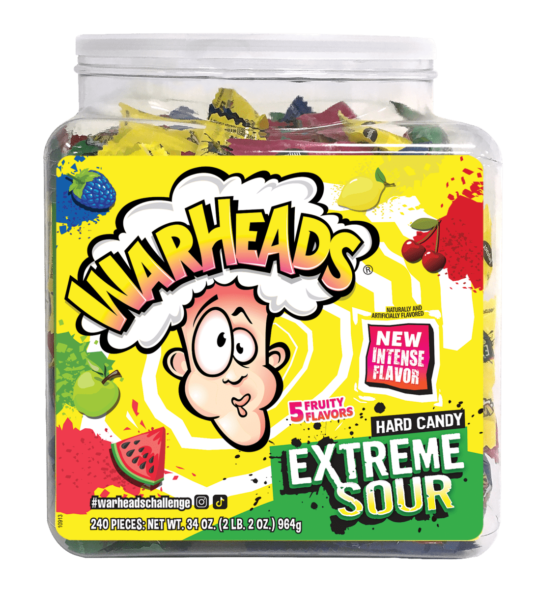 Warheads Extreme Sour Tub 240pc 12oz (964g) - Candybase