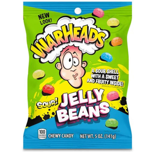 Warheads Sour Jelly Beans Peg Bag 5oz (141g) - Candybase