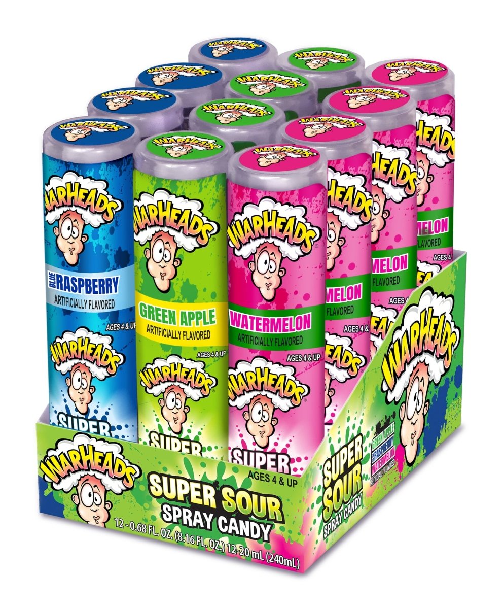 Warheads Spray Blue Raspberry, Watermelon & Apple 0.68oz (20ml) - Candybase