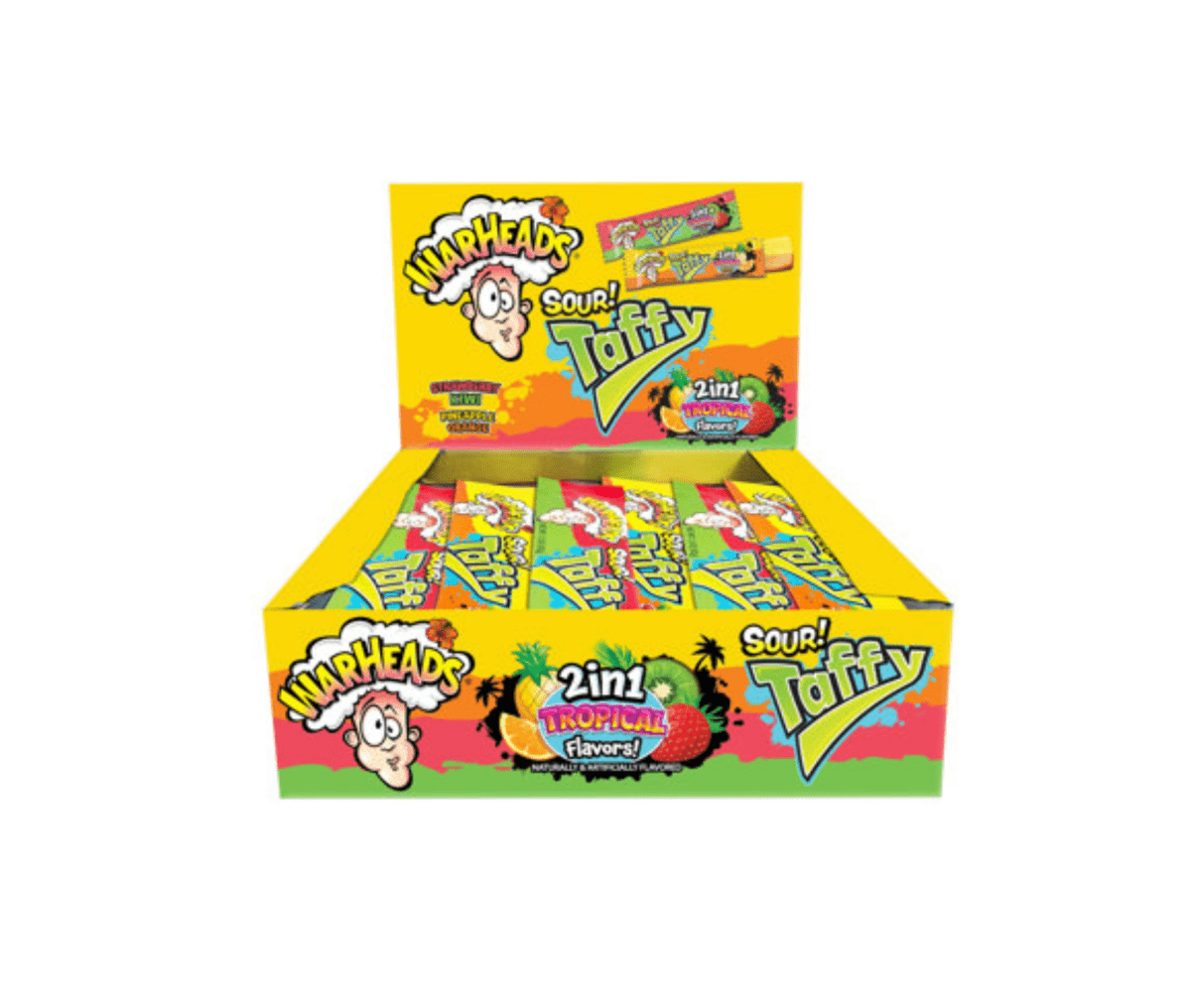 Warheads Taffy Bar 2in1 Tropical 1.49oz (42g) - Candybase