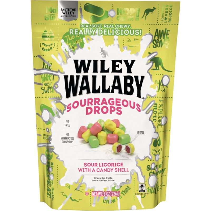 Wiley Wallaby Sourrageous Drops 6oz (170g) - Candybase