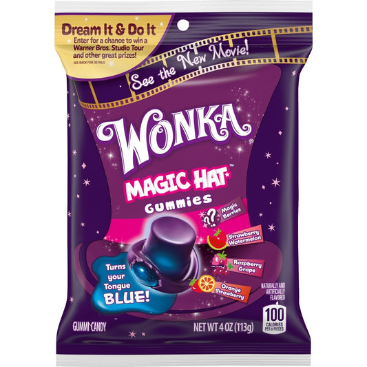 Wonka Peg Mixed Flav Magic Hat Gummies Rsc 4oz (113g) - Candybase