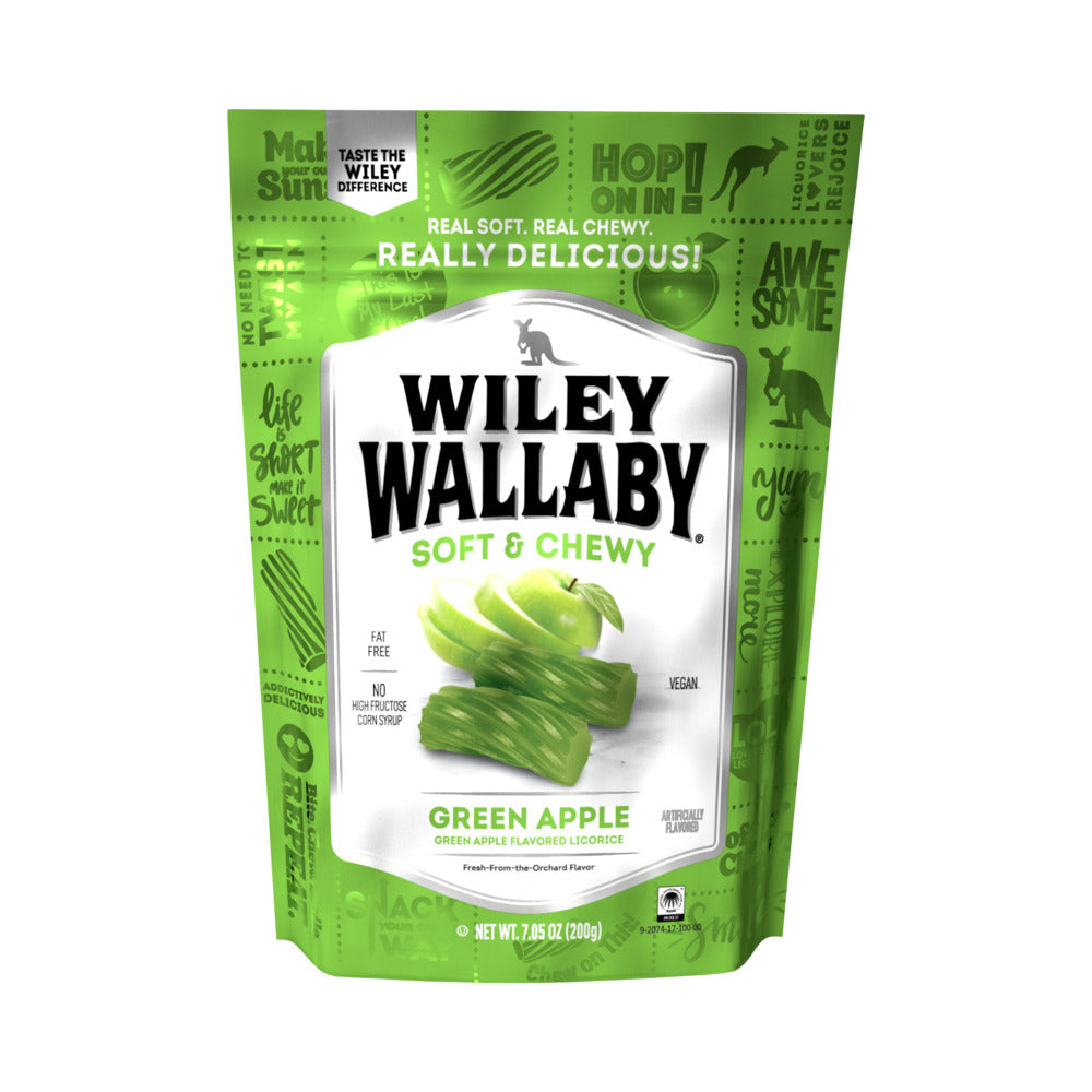 Wiley Wallaby Green Apple Licorice 7.05oz (200g)