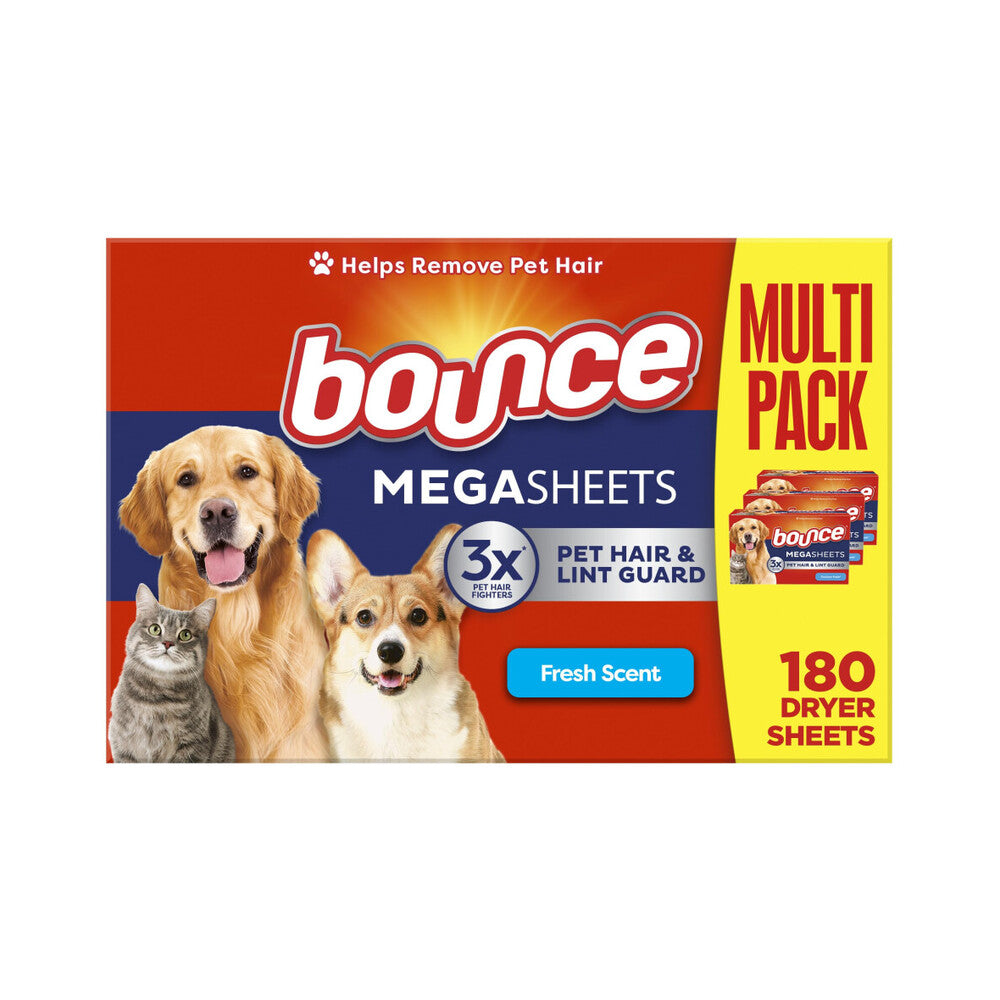 Bounce Dryer Sheets Pet Hair 180's