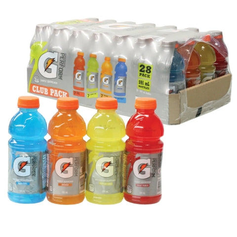 Gatorade G - Perform Thirst Quencher Club Pack 7Cool Blue/ 7Fruit Punch/ 7Orange/ 7Lemon 591ml