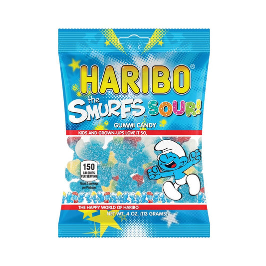 Haribo Peg Bag The Smurfs Sour 4 Oz (113g)