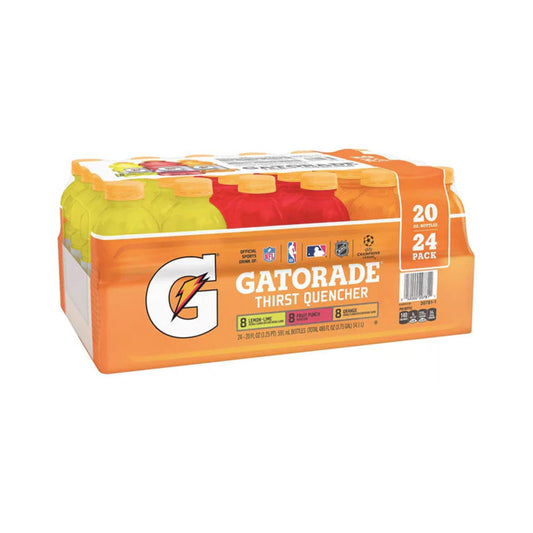 Gatorade G - Perform Thirst Quencher Club Pack 8Fruit Punch/ 8Orange/ 8Lemon Lime 591ml